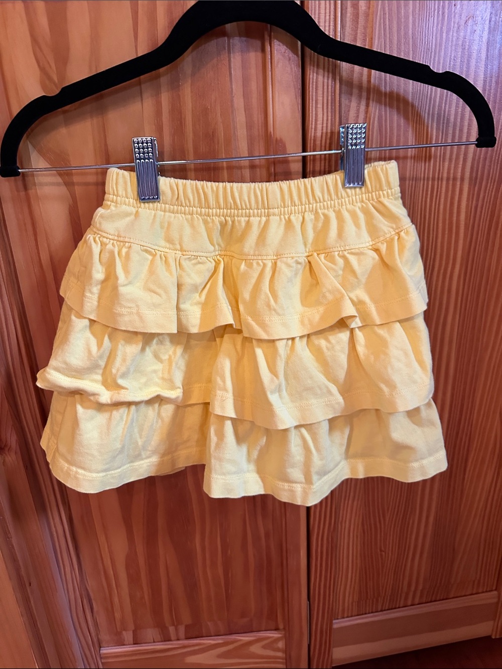 Hanna Andersson Yellow Layered Ruffle Skort